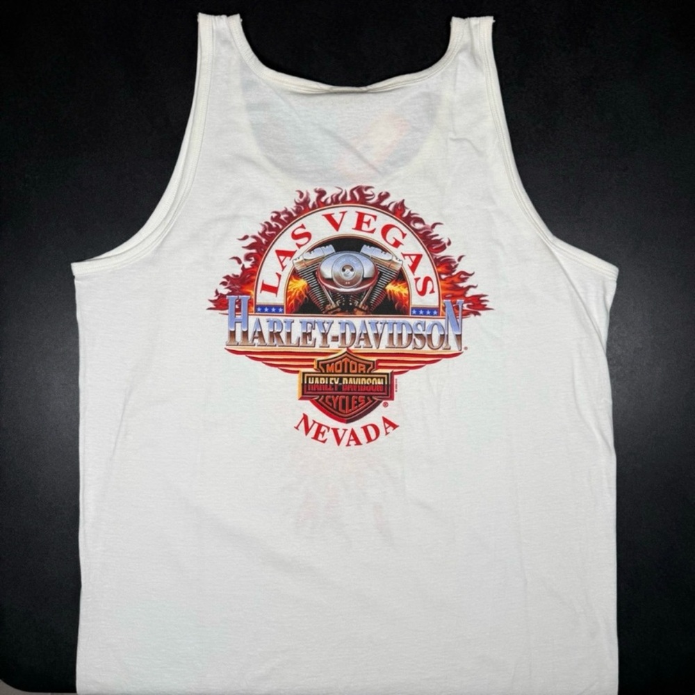 Lot of 2 - NWT Vintage Harley-Davidson Tank Top Biker Eagle USA Flag  XL - Picture 14 of 15